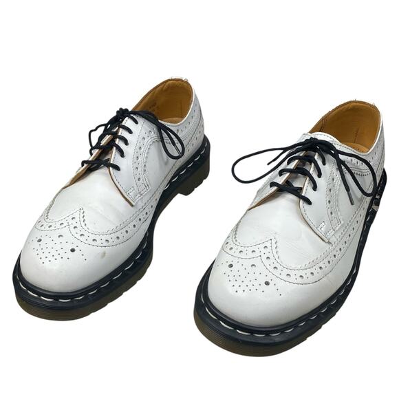 Rare Vintage Dr. Martens White Made In England Brogue Oxfords Size 5 US M 6 W 7 - Picture 6 of 12